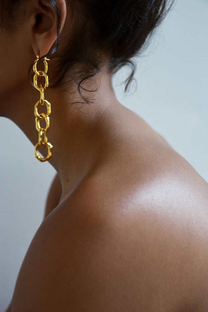 Nashira Arno Jewelry Modular Chain Link Earring Long 