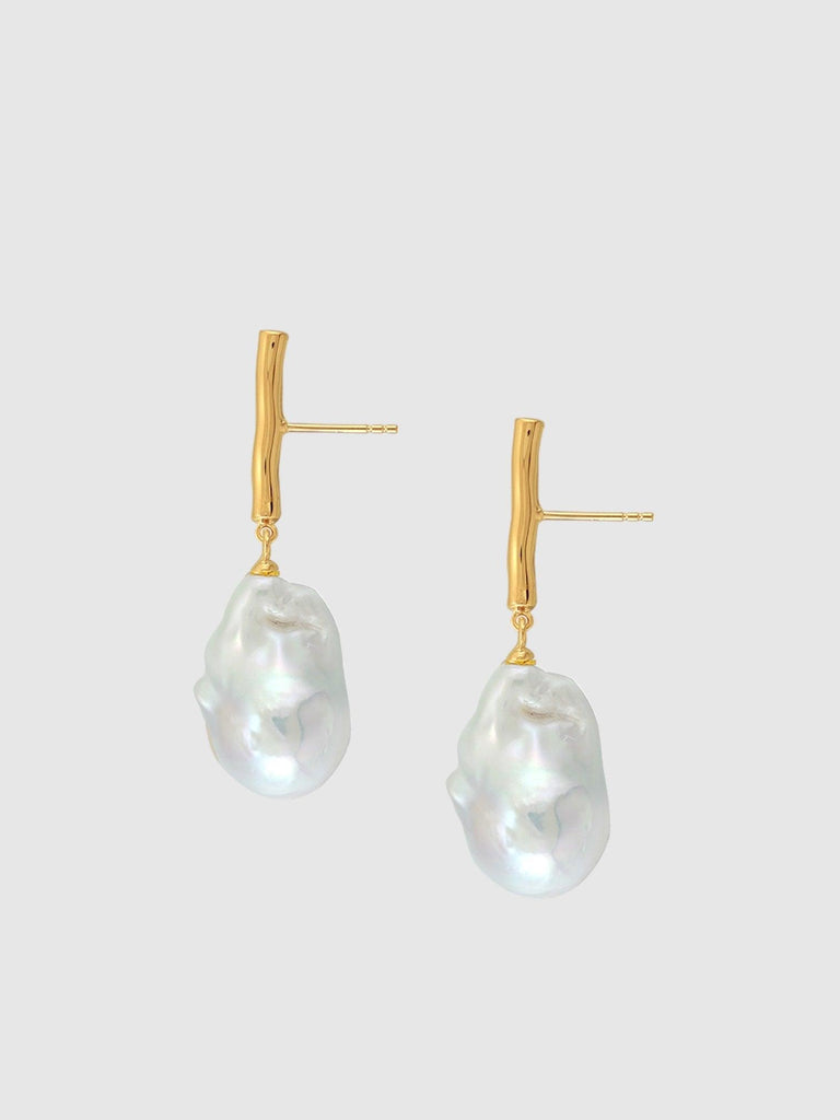 Horizon Pearl Drop Earrings - Nashira Arno Studio