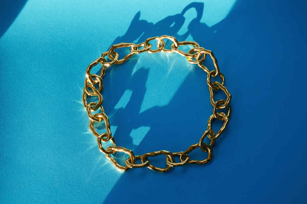 Unda Modular Chain Link Necklace Gold