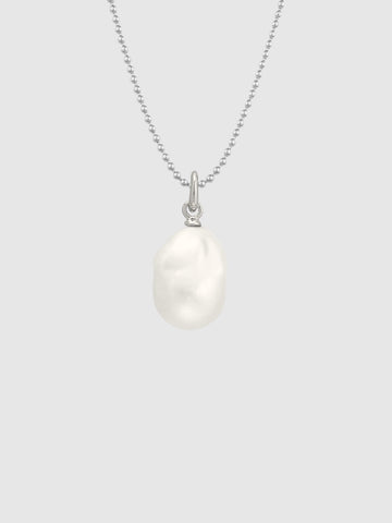 Nashira Arno Baroque Pearl Pendant Silver Unisex Main