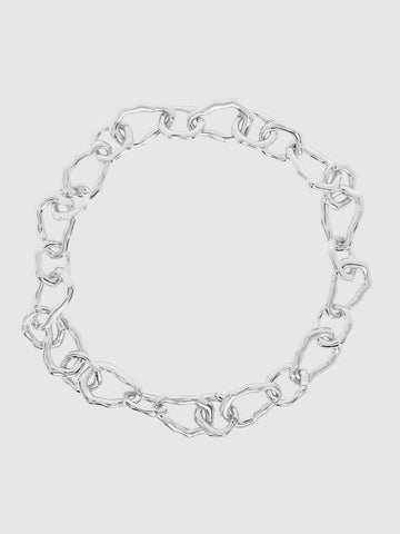 Unda Modular Chain Link Necklace Silver - Main View