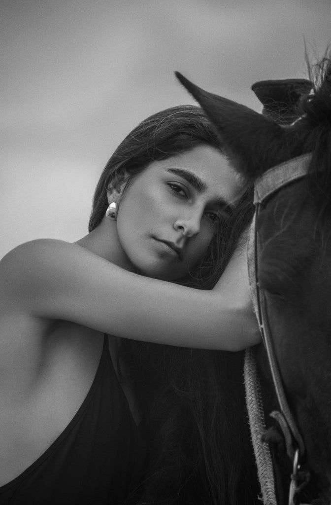 Wave Beam Stud Statement Earrings - Nashira Arno Studio