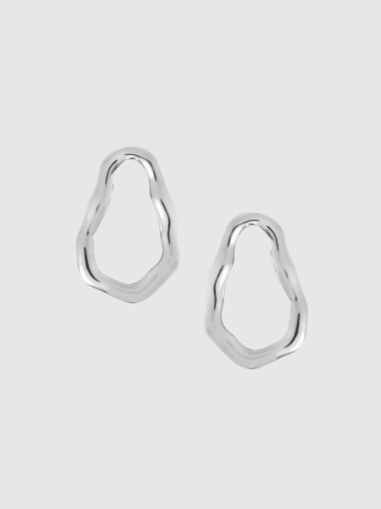 Petalo Link Stud Earrings Silver Main